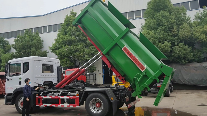 東風(fēng)天錦12方15方車(chē)廂可卸式垃圾車(chē)
